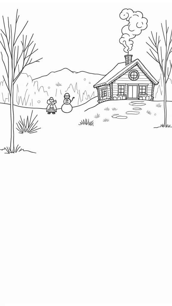 coloring pages of winter